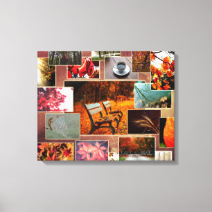 Jolie copie de toile de collage d'automne et