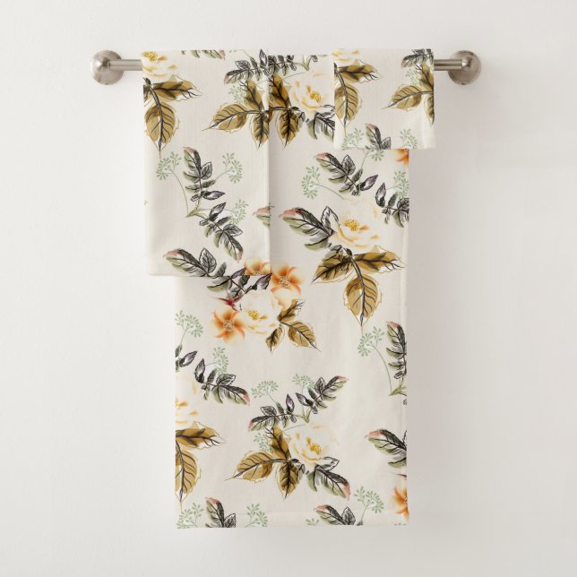 Jolie correspondance florale marron automne hiver  (En situation)