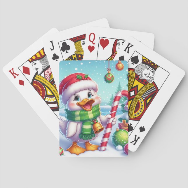 Jolie couleur Canard de Noël Classic Cartes de Jeu (dos)