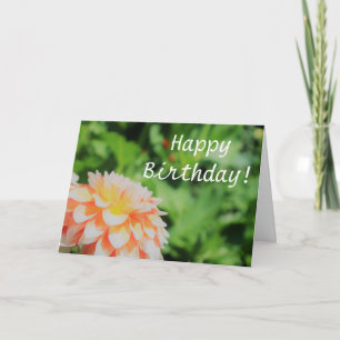 Jolie Dahlia Summer 'Joyeux Anniversaire' Carte