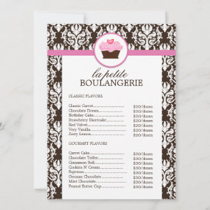 Jolie Damask Bakery Liste des prix