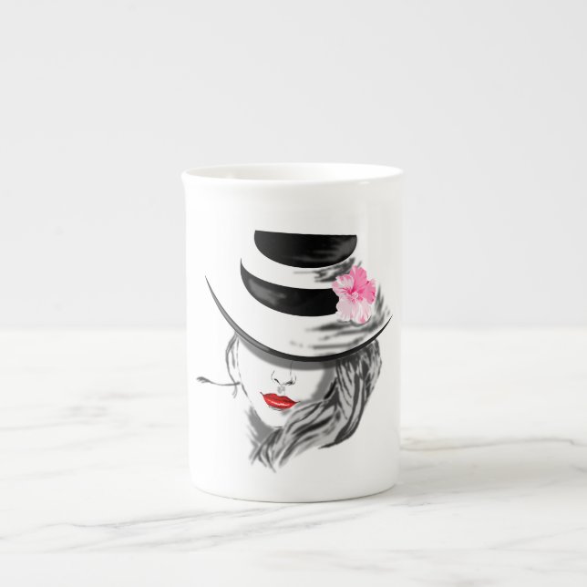 Jolie Dame Bone China Mug (Devant)