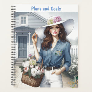 Jolie Dame Transportant des Fleurs Plans et Object