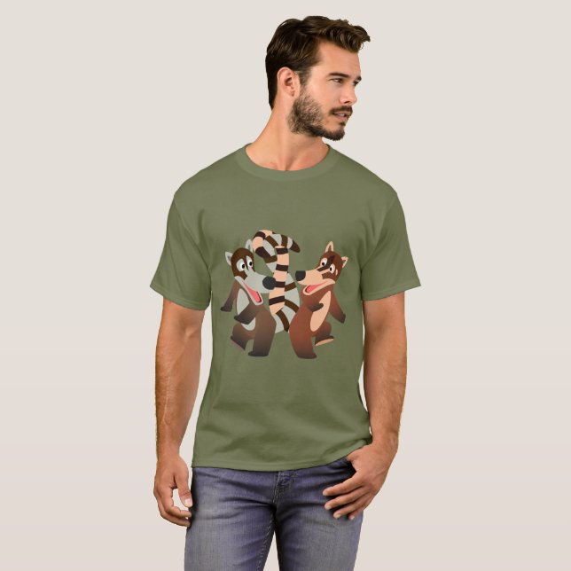 Jolie Danseuse Caricature Coatimundis T-shirt (Devant entier)