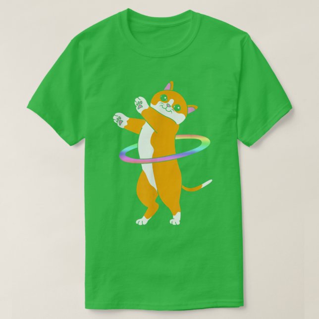 Jolie danseuse Hula Hooper Chat Hula Hoop T-shirt (Design devant)