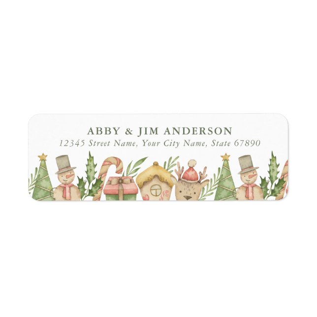 Jolie déclaration de Noël Étiquettes d'adresse (Devant)