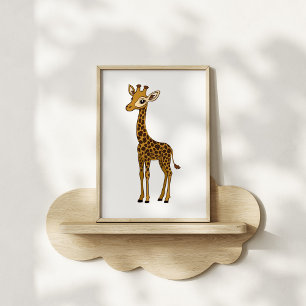 Jolie décoration de nurserie avec une girafe dessi
