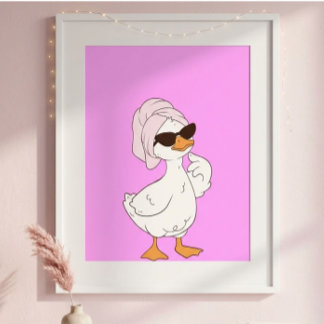 Jolie décoration murale de canard de dessin animé