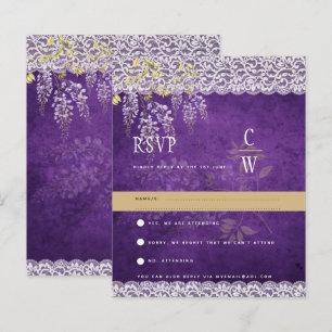 Jolie Dentelle Moderne Wisteria Violet RSVP de Mar