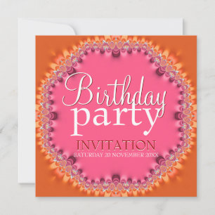 Jolie dentelle rose Orange Invitations