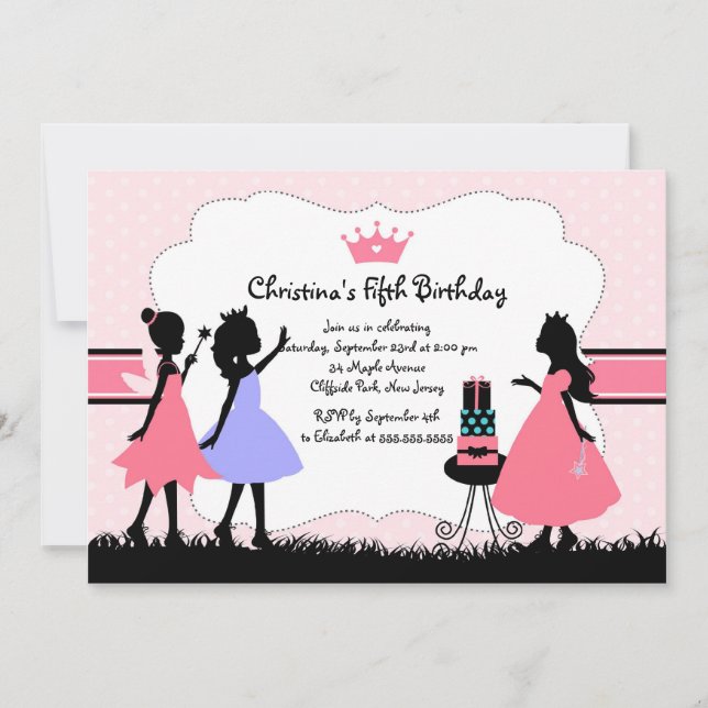 Jolie Diva Invitations Fête de Fille (Devant)