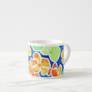 Jolie écarlate et Nasturtiums Jaunes Espresso Mug