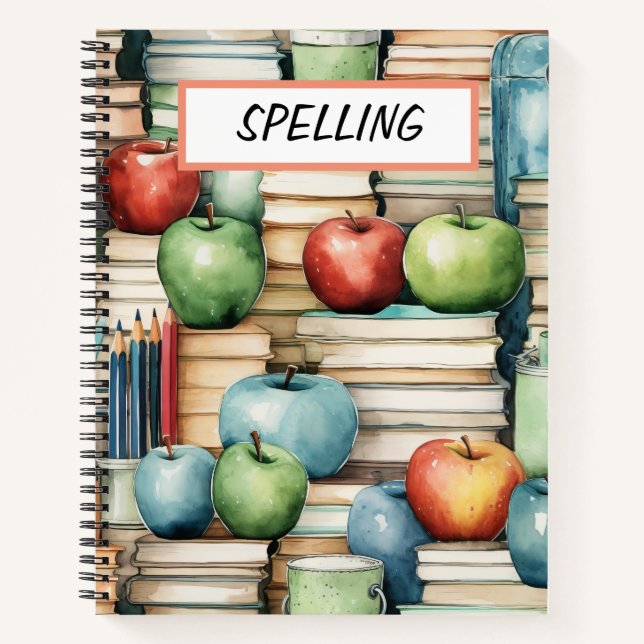 JOLIE ÉCOLE DE COULEUR D'EAU LIVRES & POMMES (Devant)