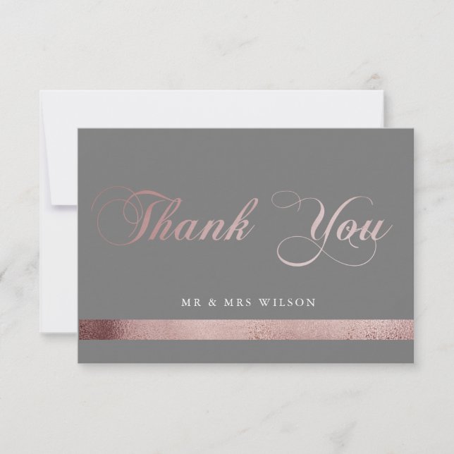 Jolie écriture moderne | Carte photo de remercieme (Devant)