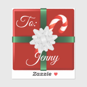 Jolie étiquette d'emballage cadeau de Noël