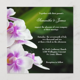 Jolie Faire-part de mariage orchidée