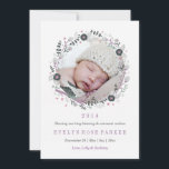 Jolie Faire-part de naissance de couronne d'oiseau<br><div class="desc">Plus de modèles mignons dans le magasin Little Bayleigh!</div>