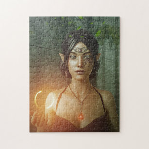 JOLIE FAIRY ELF GIRL IMAGINAIRE JIGSAW PUZZLE