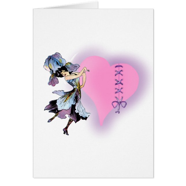 Jolie fée de coeur Vintage - customisez-la (Devant)