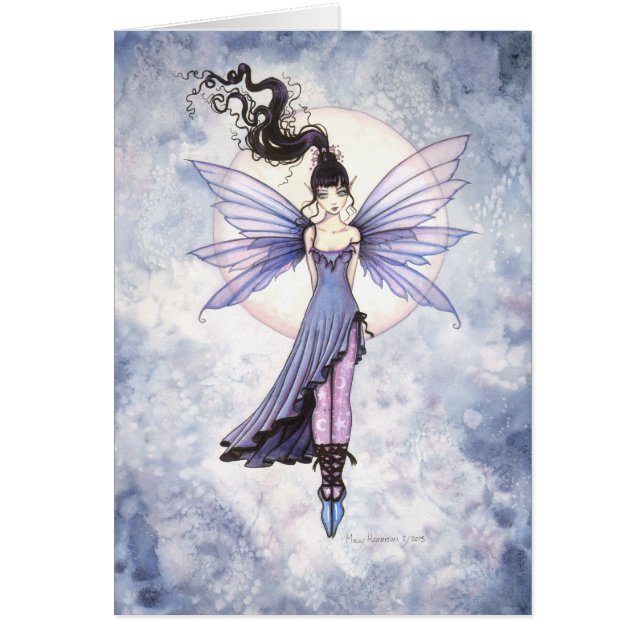 Jolie fée de la lune en violet et bleu (Devant)