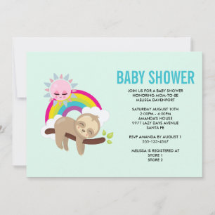 Jolie fentes en azy avec Baby shower Sun & Rainbow