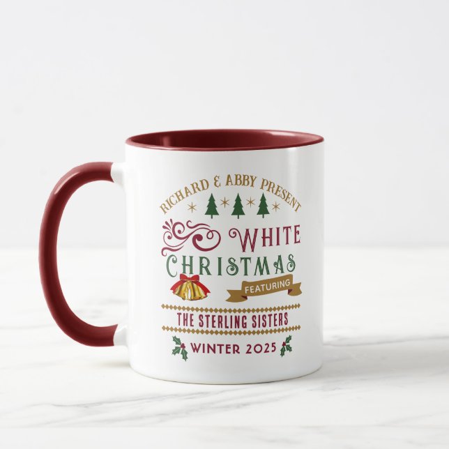Jolie fête de Noël Café Mug (Gauche)