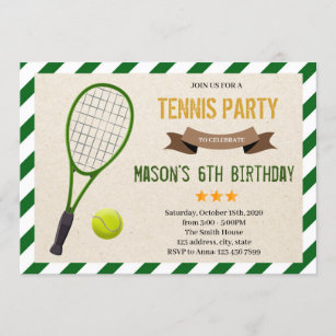 Invitations Faire Part Cartes Theme Tennis Zazzle Fr