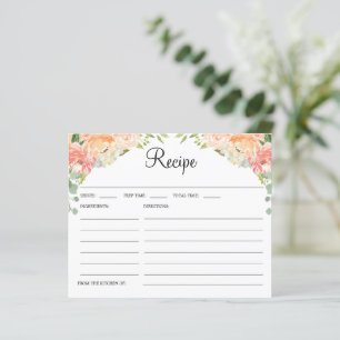 Jolie Fête des mariées florale Carte Recette