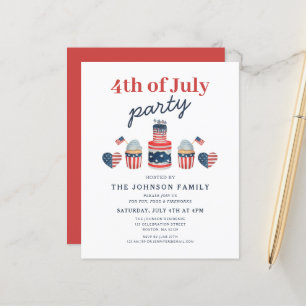 Jolie fête du 4 juillet rouge, blanc et bleu