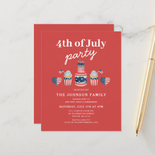 Jolie fête du 4 juillet rouge, blanc et bleu