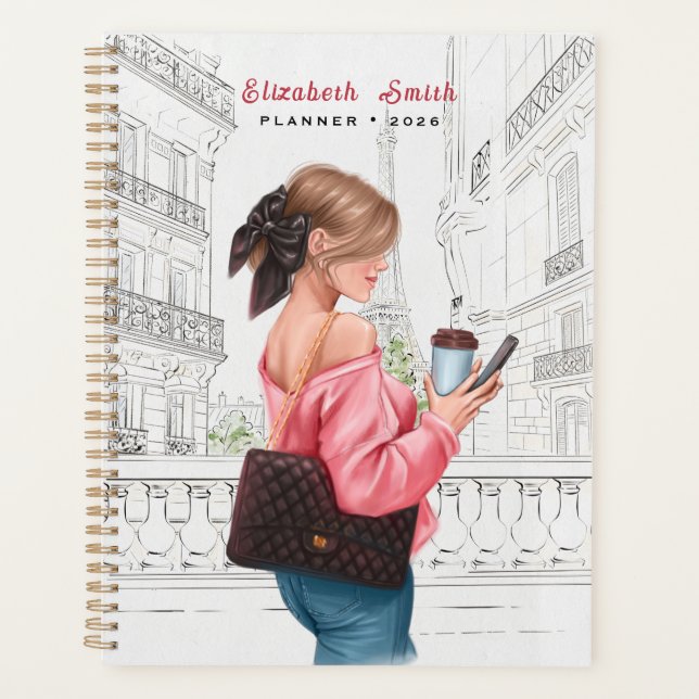 Jolie Fille avec Café à Paris (Devant)