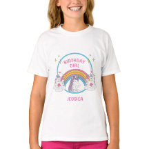 Jolie fille d'anniversaire Magique Unicorn T-shirt