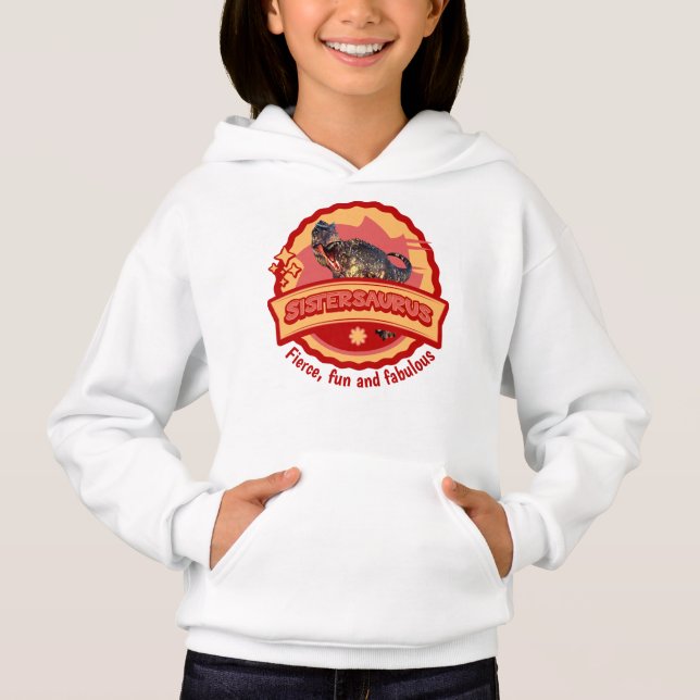 Jolie fille dinosaure Sœursaurus Sœur Design amusa (Devant)