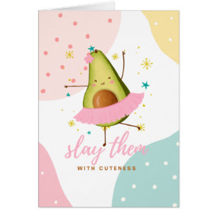 Jolie fille Kawaii Avocado Ballerina Les Jeter