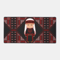 jolie fille palestinienne Broderie rouge tatreez