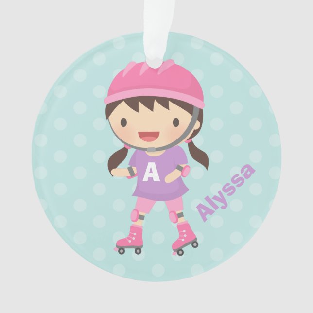 Jolie fille patineuse en rose et violet (devant)