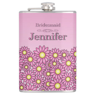 Jolie flacon de Fleur de femme de chambre rose
