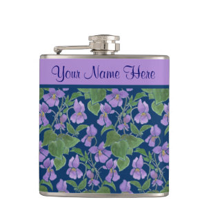 Jolie flacon de hanche 'Sweet Violet' pour personn