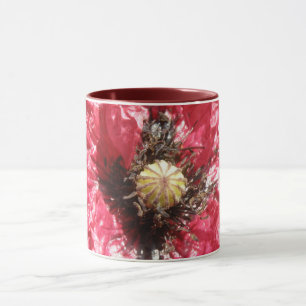 Jolie Fleur de Pavot Rouge Macro Mug de café