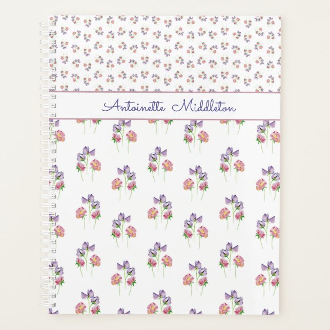 Jolie Fleur Personnalisée Violet Rose (Devant)