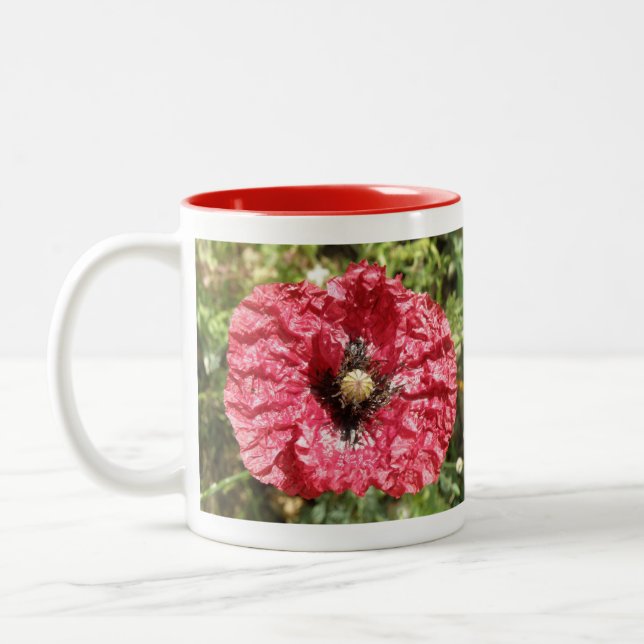 Jolie Fleur Rouge Macror Mug (Gauche)