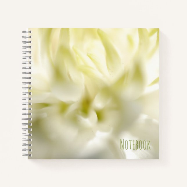 Jolie Fleurs blanches Imprimer Carnet spiral (Devant)