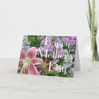 Jolie Fleurs Carte personnalisable Fête des Mères
