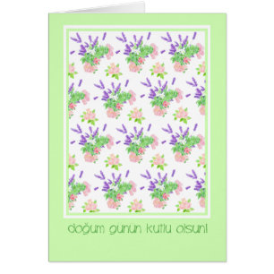 Jolie Floral Turc Salutation Anniversaire