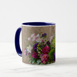 Jolie florale Fleurs Art Bouquet Mug Cup