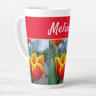 Jolie florale Pastel Tulip Abeille rose FEMMES Mug