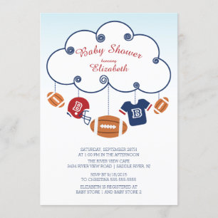Jolie Football Baby Shower Invitations