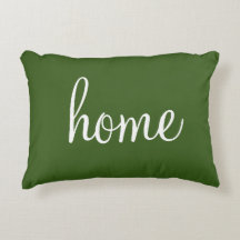 Jolie forêt verte "maison" accent coussin