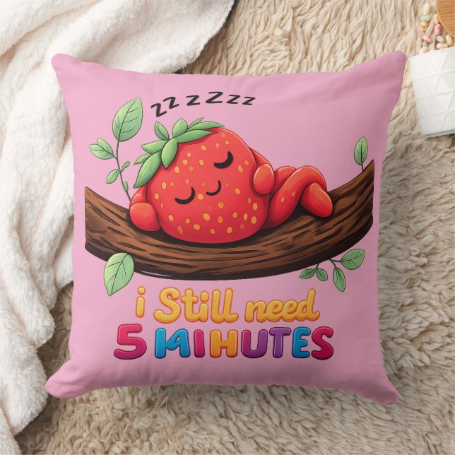 Jolie Fraise Endormie – Coussin de 50 cm (Couverture)