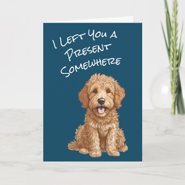 Jolie Goldendoodle Chiot Bonne carte d'anniversair (Devant)